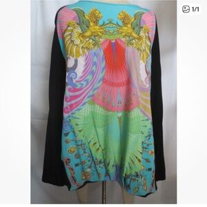 Authentic Roberto Cavalli Winged Lion PrintColorful Top
Size 10